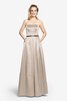 A-Linie Satin Trägerlos Lang Brautjungfernkleid - 23