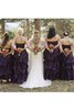 Vestido de Novia de Cremallera de Manga de longitud 3/4 de Plisado de Playa de Largo - 3