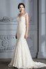 Sweep train Strand Normale Taille Luxus Brautkleid mit V-Ausschnitt - 1