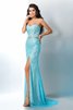 Robe de bal longue de col en cœur de sirène avec zip de traîne courte - 3