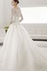 Ärmellos Tüll Boot-Ausschnitt Duchesse-Linie Sweep Zug romantisches Brautkleid - 2