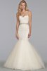 Abito da Sposa in Pizzo Spazzola Treno con Perline in Tulle con Nastro in pizzo - 1