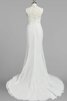Juwel Ausschnitt gerüschtes Strand extravagantes bezauberndes Brautkleid mit Applikation - 3