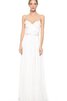Sencillo Vestido de Novia en Gasa de Plisado de Largo de Hasta el suelo - 1