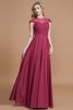 Vestido de Dama de Honor de Corte princesa de Corte-A en Gasa de Escote redondo - 5