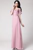 Ärmelloses Normale Taille Chiffon Bodenlanges Anständiges Brautjungfernkleid - 21