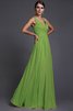 Normale Taille A Linie V-Ausschnitt Prinzessin Bodenlanges Brautjungfernkleid - 12