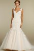 Vestido de Novia en Tul de Cola Barriba de Natural de Encaje Adorno de Sin mangas - 2