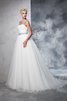 Abito da Sposa Lusso con Increspato Ball Gown Alta Vita Senza Maniche - 4