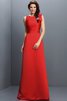 Robe demoiselle d'honneur longue en forme fermeutre eclair col en bateau en satin - 24