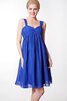 Robe demoiselle d'honneur simple manche nulle de lotus bretelles spaghetti de col en cœur - 3