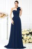 Robe demoiselle d'honneur plissage avec fleurs avec chiffon ligne a au drapée - 10