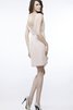 Abito Laurea V-Scollo con Increspato in Chiffon con Festone Senza Maniche Naturale - 2