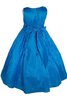 Robe de cortège enfant avec nœud à boucles col u profond avec fleurs ligne a manche nulle - 3