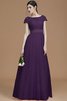 A Linie Prinzessin Normale Taille Brautjungfernkleid mit Schleife mit Gürtel - 16