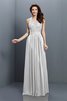Reißverschluss Ärmellos Prinzessin Chiffon V-Ausschnitt Brautjungfernkleid - 28
