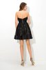 A Linie Chiffon Mini Cocktailkleid mit Reißverschluss mit Herz-Ausschnitt - 2