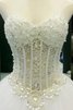 Herrlich Vintage Plissiertes Festliches Brautkleid mit Rücken Schnürung - 4