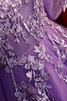Ehrenvoll Normale Taille Festliches Ballkleid mit Bordüre aus Satin - 5