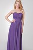 Gerüschtes Chiffon bodenlanges langes bescheidenes Brautjungfernkleid mit Rüschen - 5