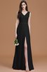Robe demoiselle d'honneur naturel ruché avec chiffon ligne a manche nulle - 8