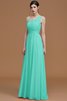 Robe demoiselle d'honneur naturel avec zip de princesse ruché manche nulle - 21