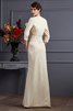 Robe mère de mariée naturel longue avec sans manches fermeutre eclair gaine - 2