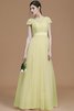 A Linie Prinzessin Normale Taille Brautjungfernkleid mit Schleife mit Gürtel - 10
