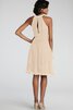Chiffon Juwel Ausschnitt kurzes Brautjungfernkleid mit Perlen - 14