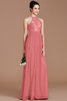 Prinzessin Normale Taille Reißverschluss Neckholder Chiffon Brautjungfernkleid - 33