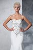 Herz-Ausschnitt Normale Taille Anständiges Extravagantes Brautkleid aus Satin - 6