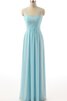 Robe demoiselle d'honneur naturel plissage avec zip manche nulle longueur au ras du sol - 1