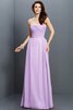 Prinzessin Ärmelloses Anständiges Bodenlanges Brautjungfernkleid aus Chiffon - 19