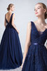 Elegante Vestido de Fiesta de Corte-A de Abalorio de Brillante - 3