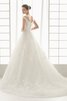 Robe de mariée romantique naturel solennel de traîne courte fermeutre eclair - 2