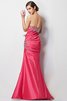 Robe de bal naturel manche nulle avec perle textile taffetas de sirène - 2