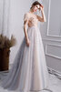 Robe de bal glamour avec perle vintage longue naturel - 4