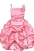 Robe de cortège enfant bandouliere spaghetti avec fleurs de lotus manche nulle - 1
