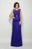 A Linie Prinzessin Anständiges Brautmutterkleid aus Chiffon mit Perlen - 1