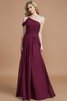 Vestido de Dama de Honor de Natural de Un sólo hombro de Hasta el suelo - 7