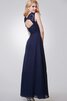 Robe demoiselle d'honneur distinguee facile ruché trou serre avec sans manches - 4