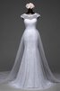 Robe de mariée gracieux de col bateau de sirène romantique naturel - 1