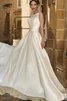 Abito da Sposa Esclusivo moda Coda A Strascico Corto con Bottone a Sala retro - 3