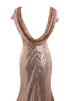 Vestido de Madrina de Corte Recto de Corte-A de Exclusivo de Espalda medio descubierto - 6