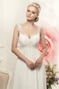 Klassisches A-Line plissiertes extravagantes Brautkleid mit Rücken Schnürung mit Sweep zug - 2