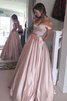 Robe de soirée naturel vintage moderne de princesse manche nulle - 1