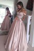 Robe de soirée naturel vintage moderne de princesse manche nulle - 1