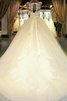Abito da sposa appariscente con ricamo elegante in tulle retro a sala - 2