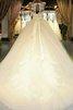 Robe de mariée en tulle incroyable broder de traîne longue ballonné - 2