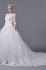 Robe de mariée de mode de bal de princesse captivant en satin solennelle - 4